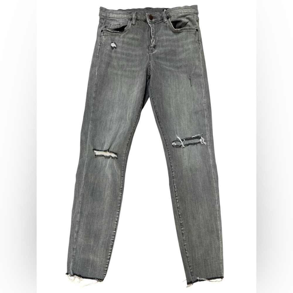 Blank NYC Charcoal Distressed Skinny Jeans